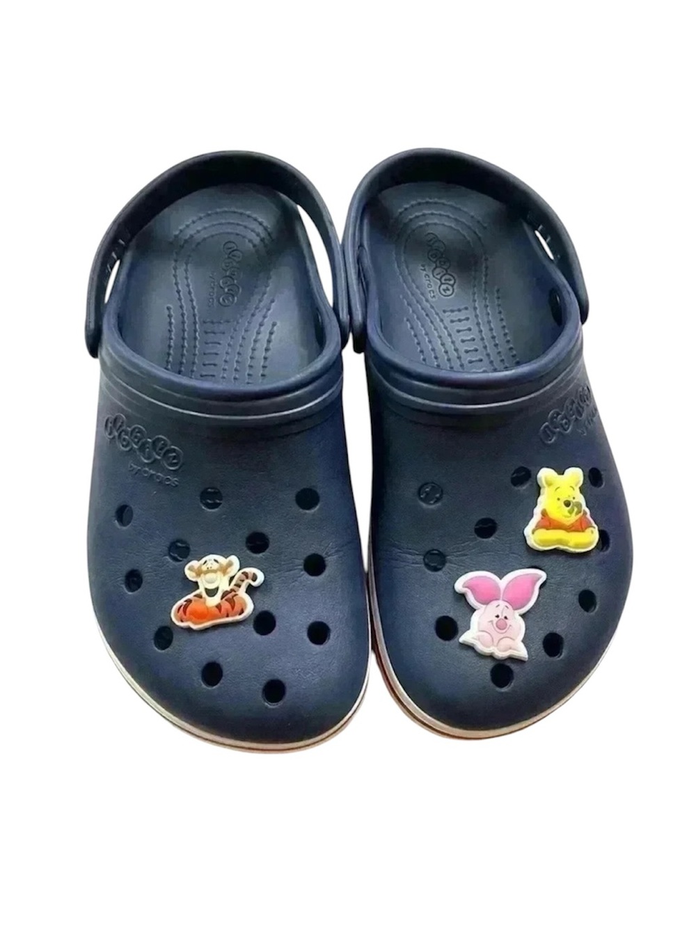 Jibbitz CROCS Kilby Navy W/ Blue/White Stripe Clog W/ Disney Jibbitz W9/M7